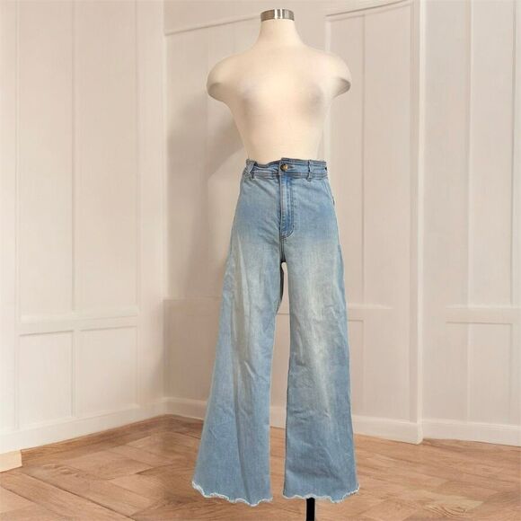 Billabong Blue High Waisted Wide Leg Jeans 30” 27” - Picture 1 of 7
